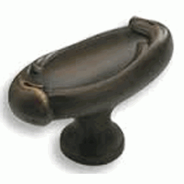 SCHAUB 1 7/8 Inch French Farm Oval Knob (Ancient Bronze Finish)