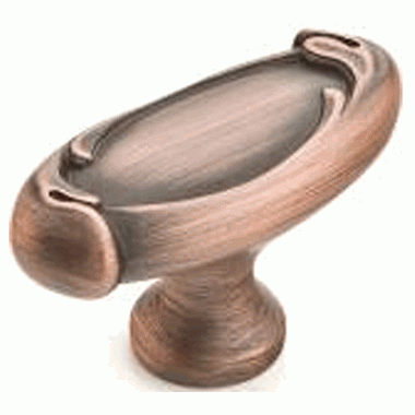 SCHAUB 1 7/8 Inch French Farm Oval Knob (Empire Bronze Finish)