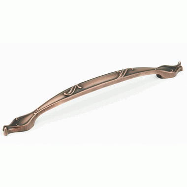 SCHAUB 16 1/2 Inch (12 Inch c-c) French Farm Appliance Pull (Empire Bronze Finish)