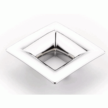 SCHAUB 2 3/4 Inch (1.25 Inch c-c) Finestrino Flared Square Pull (Polished Chrome Finish)