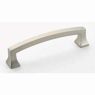 SCHAUB 4 1/2 Inch (4 Inch c-c) Menlo Park Pull (Satin Nickel Finish)