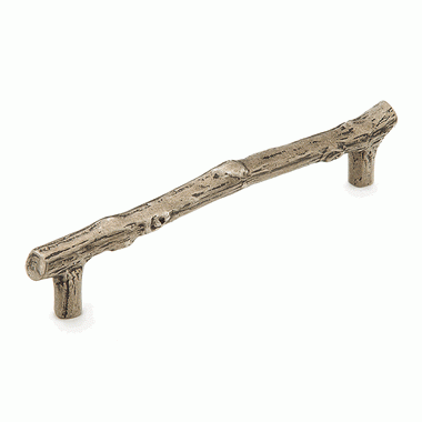 SCHAUB 7 1/4 Inch (6 Inch c-c) Mountain Branch Pull (Italian Nickel Finish)