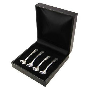 Set of 4 Sterling Silver Pressed Floral Pattern (Boxed) Copper Mountain Hardware