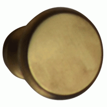 COPPER MOUNTAIN HARDWARE 1 Inch Brass Flat Top Cabinet Knob (Antique Brass Finish)