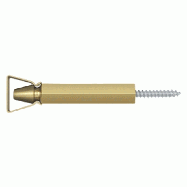 DELTANA 3 1/4 Inch Shutter Door Holder With Steel Bracket (Polished Brass Finish)