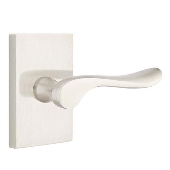 EMTEK Emtek Solid Brass Luzern Lever With Modern Rectangular Rosette