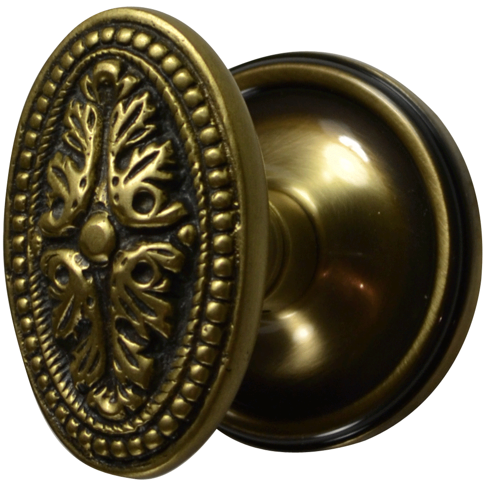 ##Antique Hardware## Traditional Rosette Door Set with Avalon Style Door Knobs (Several Finishes Available)