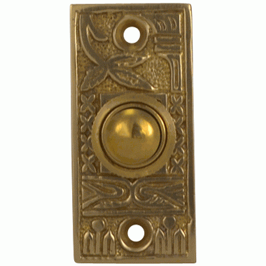 Solid Brass Broken Leaf Door Bell (Polished Brass Finish) COPPER MOUNTAIN HARDWARE