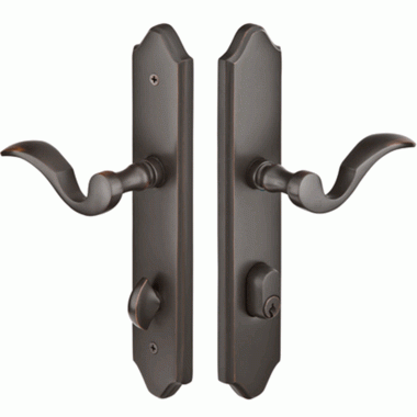 EMTEK Solid Brass Concord Keyed Style Multi Point Lock Trim (Oil Rubbed Bronze Finish)