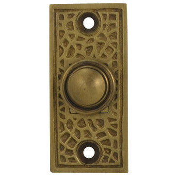 COPPER MOUNTAIN HARDWARE Craftsman Style Doorbell Button In Solid Brass (Antique Brass Finish)