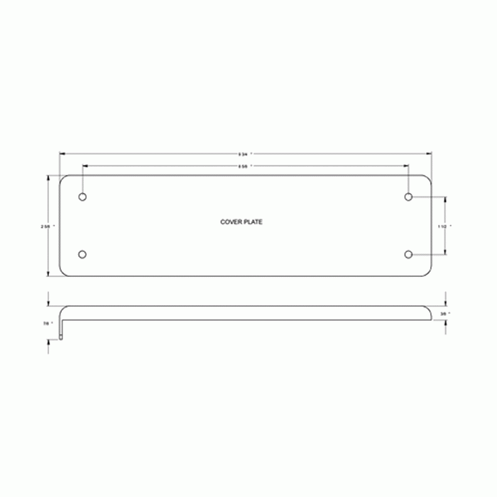 DELTANA Solid Brass Extra Cover Plate (Brushed Nickel Finish)