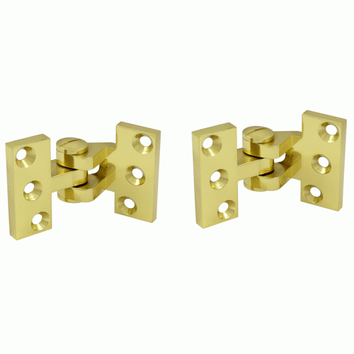 DELTANA 2 1/2 x 3 3/4 Inch Solid Brass Intermediate Pivot Hinge (Polished Brass Finish)