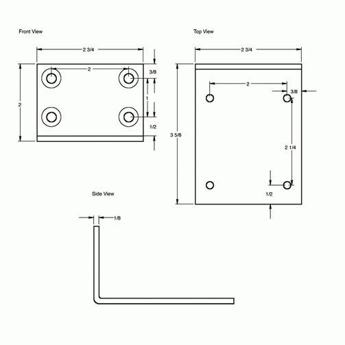 DELTANA Solid Brass Jamb Bracket (Antique Brass Finish)