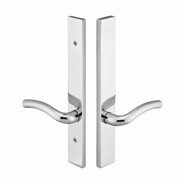 EMTEK Solid Brass Modern Style Dummy Pair Multi Point Lock Trim (Polished Chrome Finish)