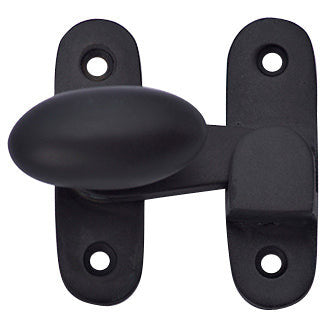 COPPER MOUNTAIN HARDWARE Traditional Solid Brass Oval Knob Latch Set (Oil Rubbed Bronze Finish)