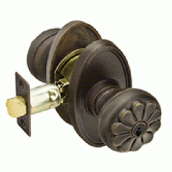 EMTEK Solid Brass Petal Key In Door Knob with #13 Rosette