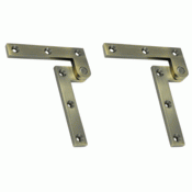 DELTANA 3 7/8 x 5/8 x 1 5/8 Inch Solid Brass Pivot Hinge (Antique Brass Finish)