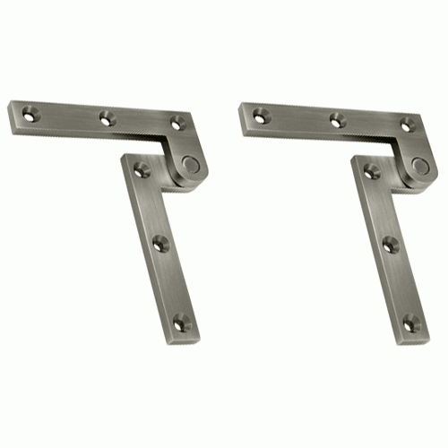 DELTANA 3 7/8 x 5/8 x 1 5/8 Inch Solid Brass Pivot Hinge (Antique Nickel Finish)