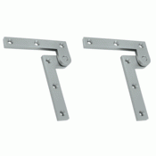 DELTANA 3 7/8 x 5/8 x 1 5/8 Inch Solid Brass Pivot Hinge Brushed Chrome Finish