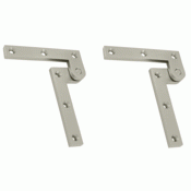 3 7/8 x 5/8 x 1 5/8 Inch Solid Brass Pivot Hinge Brushed Nickel Finish DELTANA