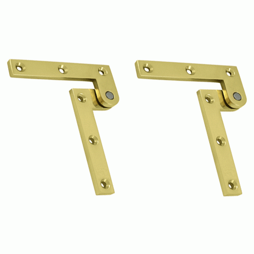 3 7/8 x 5/8 x 1 5/8 Inch Solid Brass Pivot Hinge (Polished Brass Finish) DELTANA