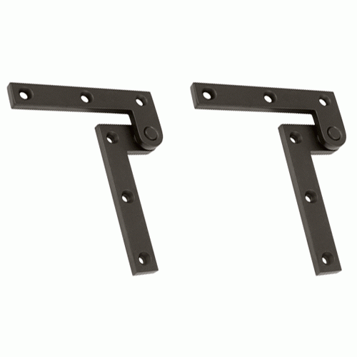 3 7/8 x 5/8 x 1 5/8 Inch Solid Brass Pivot Hinge (Oil Rubbed Bronze Finish) DELTANA