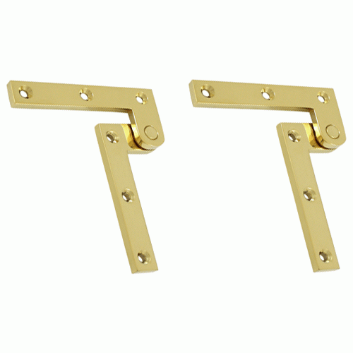 3 7/8 x 5/8 x 1 5/8 Inch Solid Brass Pivot Hinge (PVD Finish) DELTANA