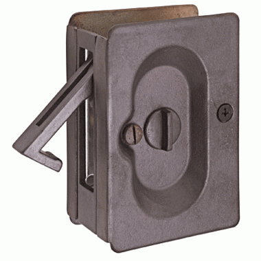 EMTEK Solid Brass Privacy Pocket Door Lock (Several Finishes Available)