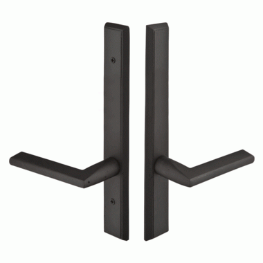 EMTEK Solid Brass Rectangular Style Dummy Pair Multi Point Lock Trim (Matte Black Finish)