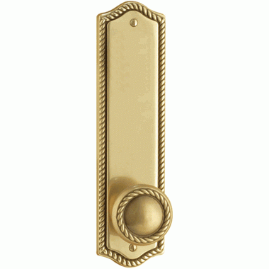 EMTEK Solid Brass Rope Single Keyed Style Dummy Pair Entryway Set (Antique Brass Finish)