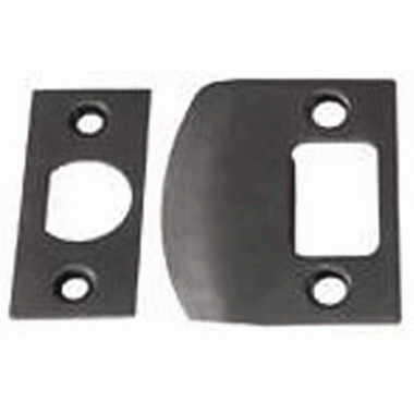 Copper Mountain Hardware Solid Brass Standard Strike Plate and Face Plate (Oil Rubbed Bronze Finish)