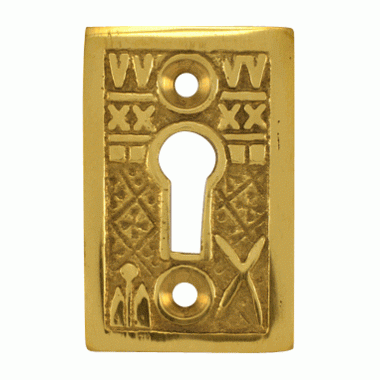 Copper Mountain Hardware Solid Brass Tiny Key Hole Cover (Polished Brass Finish)