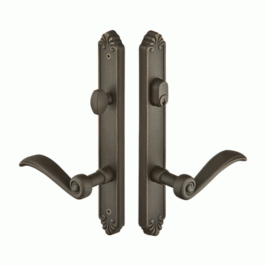 Solid Brass Tuscany Keyed Style Multi Point Lock Trim (Medium Bronze Finish) EMTEK