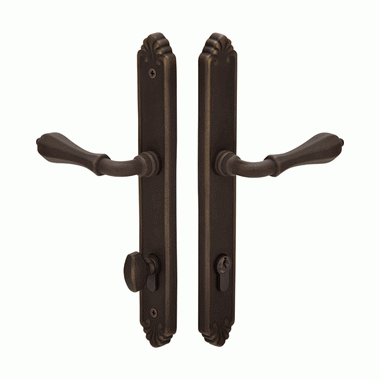 EMTEK Solid Brass Tuscany Keyed Style Multi Point Lock Trim (Medium Bronze Finish)