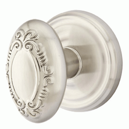 EMTEK Solid Brass Victoria Door Knob Set With Regular Rosette