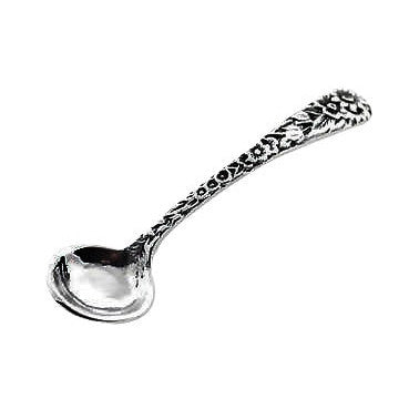 Sterling Silver Bridal Flower Style Salt Spoon Copper Mountain Hardware