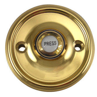 COPPER MOUNTAIN HARDWARE Solid Brass Traditional Style Doorbell (Polished Brass Finish)