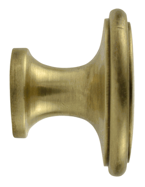 1 1/2 Inch Brass Flat Top Cabinet Knob (Antique Brass Finish)