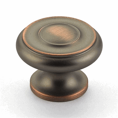 1 1/2 Inch Colonial Round Knob (Aurora Bronze Finish)