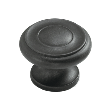 SCHAUB 1 1/2 Inch Colonial Round Knob (Distressed Bronze Finish)