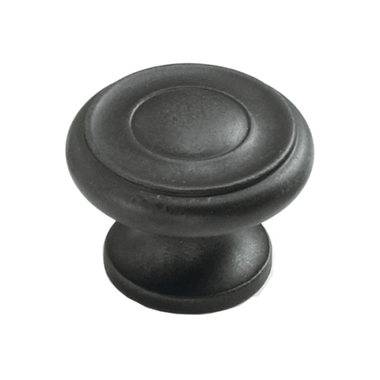 1 1/2 Inch Colonial Round Knob (Distressed Bronze Finish)