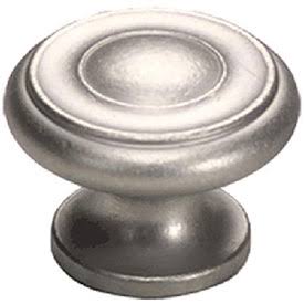 SCHAUB 1 1/2 Inch Colonial Round Knob (Distressed Nickel Finish)