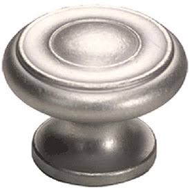 1 1/2 Inch Colonial Round Knob (Distressed Nickel Finish)