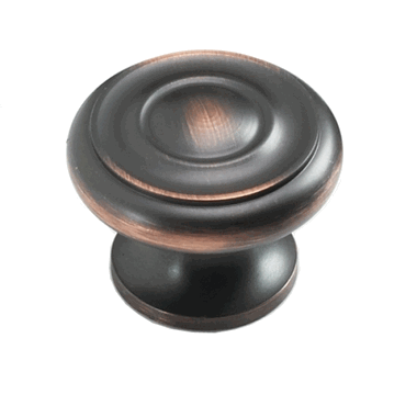 SCHAUB 1 1/2 Inch Colonial Round Knob (Michelangelo Bronze Finish)