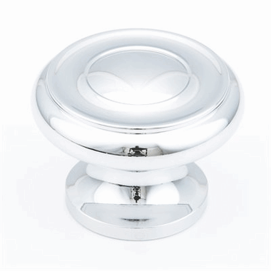 SCHAUB 1 1/2 Inch Colonial Round Knob (Polished Chrome Finish)