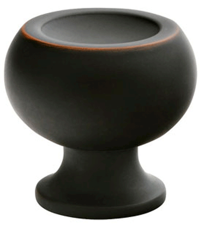 1 Inch Solid Brass Atomic Knob (Oil Rubbed Bronze Finish)