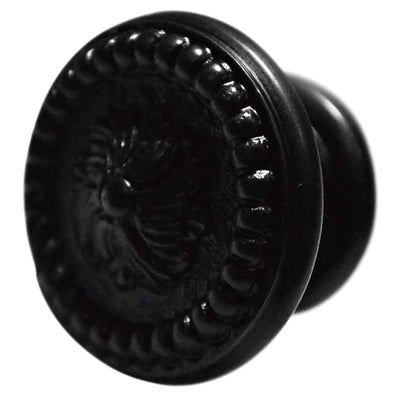 1 1/2 Inch Solid Brass Beaded Cabinet Knob (Oil Rubbed Bronze Finish)