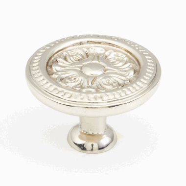 SCHAUB 1 1/2 Inch Symphony Eastlake Round Cabinet Knob (White Bronze Finish)