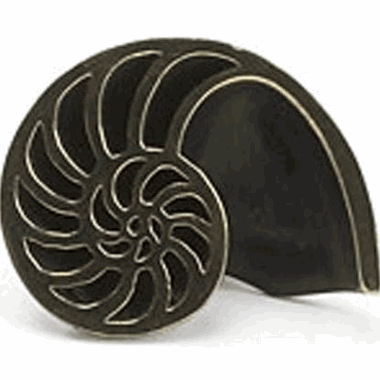 SCHAUB 1 1/2 Inch Symphony Inlays Left Shell Knob (Dark Bronze Finish)