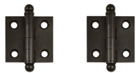 1 1/2 Inch x 1 1/2 Inch Solid Brass Cabinet Hinges (Oil Rubbed Bronze Finish)